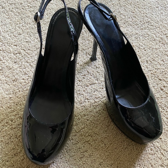 YSL Tribute Too Tribtoo slingbacks Black patent 39 - Picture 2 of 7